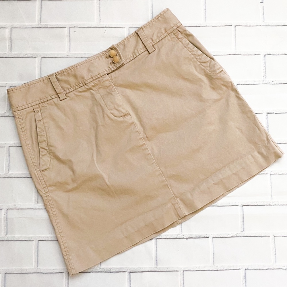 J Crew Khaki Utility Mini Skirt
